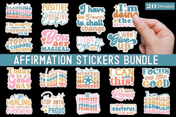 Download Affirmation Stickers Bundle - Stickers Collection