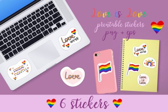 Download Love is Love PNG Printable Stickers - Stickers Collection