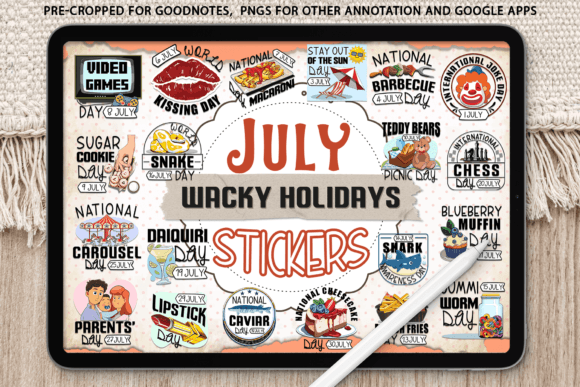 Download July Wacky Holidays, 31 PNG Stickers - Stickers Collection