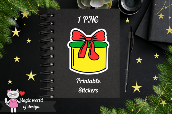 Download Christmas Gift Stickers, 1 PNG Printable - Stickers Collection