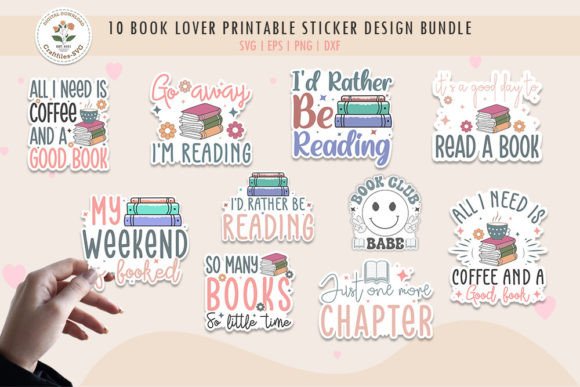 Download Bookish Printable Sticker Bundle - Printable Collection