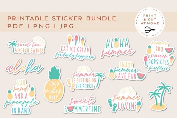 Download Summer Sticker Bundle | Holiday Stickers - Stickers Collection