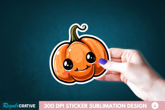 Download Cute Halloween Pumpkin Stickers Clipart - Stickers Collection