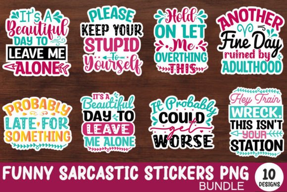 Download Funny Sarcastic Stickers PNG Bundle - Stickers Collection