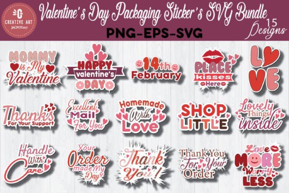 Download Valentine's Day Packaging Stickers Bundl - Stickers Collection