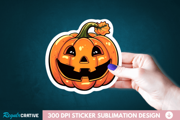 Download Cute Halloween Pumpkin Stickers Clipart - Stickers Collection