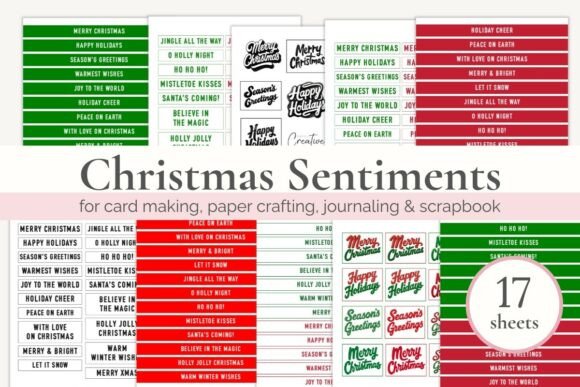 Download Printable Sentiments for Christmas Cards - Printable Collection