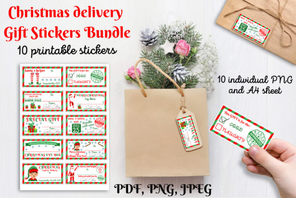 Download Christmas Delivery Gift Stickers Bundle. - Stickers Collection