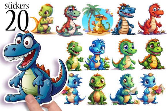Download Printable Dinosaur Stickers for Kids PNG - Stickers Collection