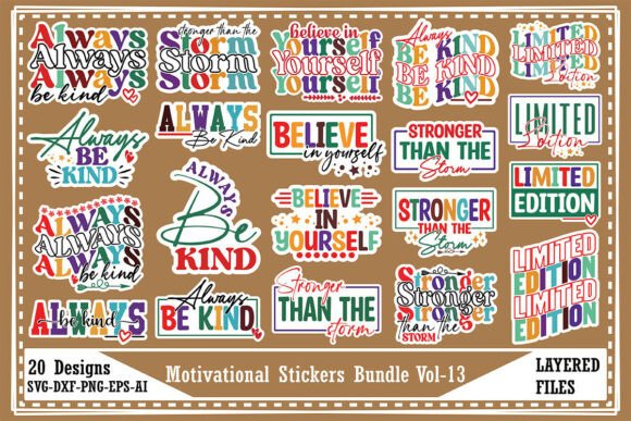 Download Motivational Stickers Bundle Vol-13 - Stickers Collection