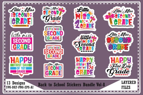 Download Back to School Stickers Bundle Vol-8 - Stickers Collection