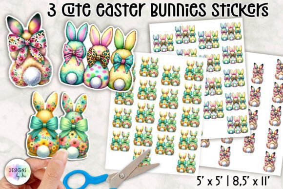 Download Cute Easter Bunny Stickers - Stickers Collection