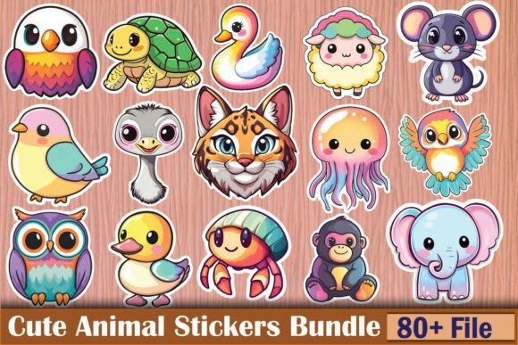 Download Cute Animal Stickers Bundle - Stickers Collection