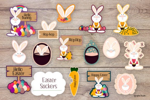 Download Easter Bunny Stickers Bundle - Stickers Collection