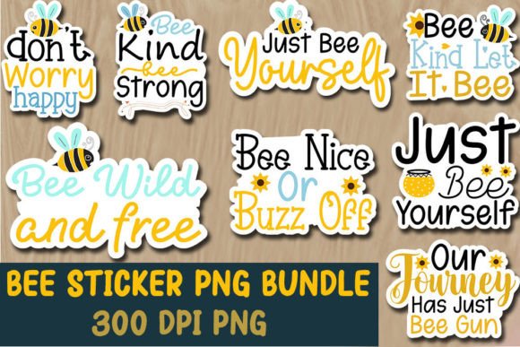 Download Bee Stickers PNG Bundle - Stickers Collection