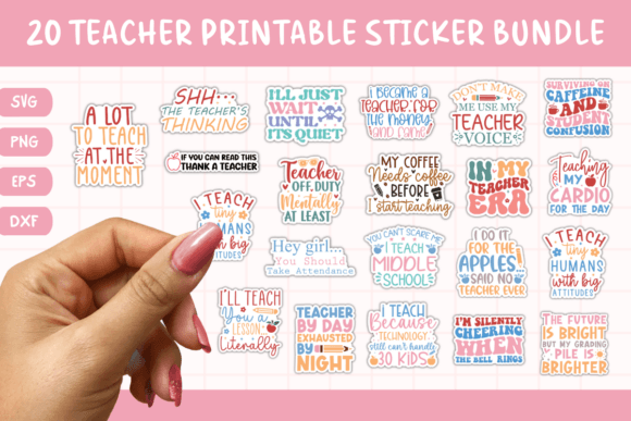 Download Printable Funny Teacher Sticker Bundle - Printable Collection