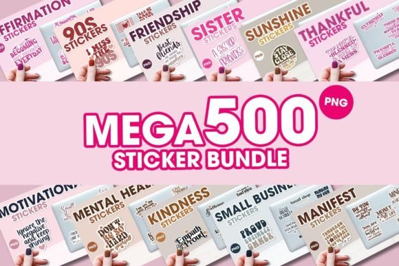 Download Mega Printable PNG Sticker Bundle - Printable Collection